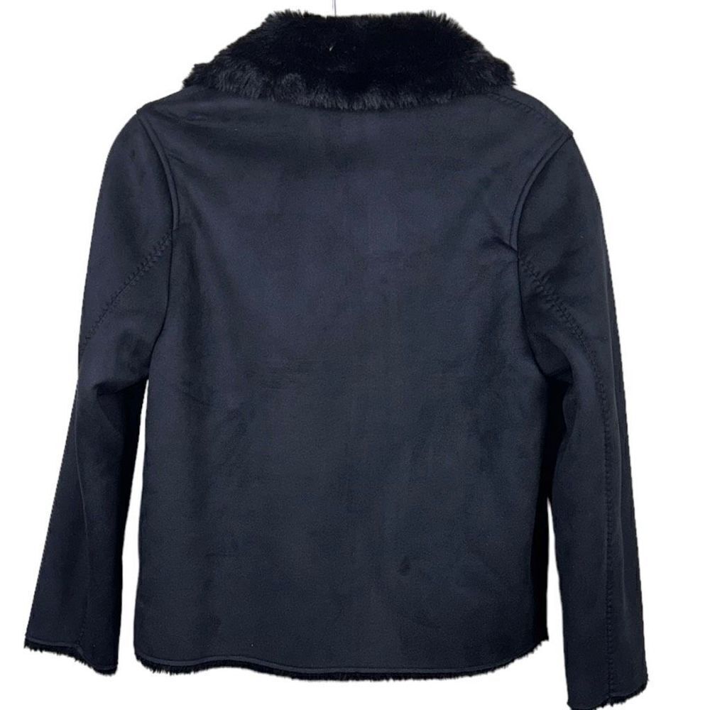 Uniqlo Black Faux Suede and Faux Fur Women’s Jacket in size Small - Picture 6 of 9
